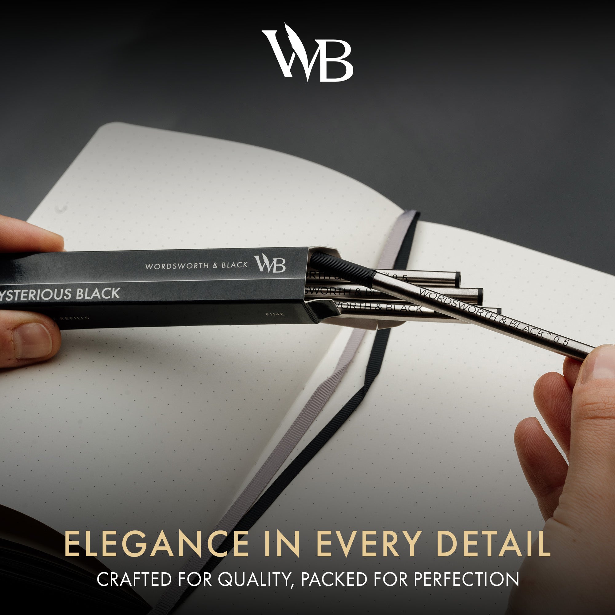 Wordsworth and Black Rollerball Pen Refills Set of 4