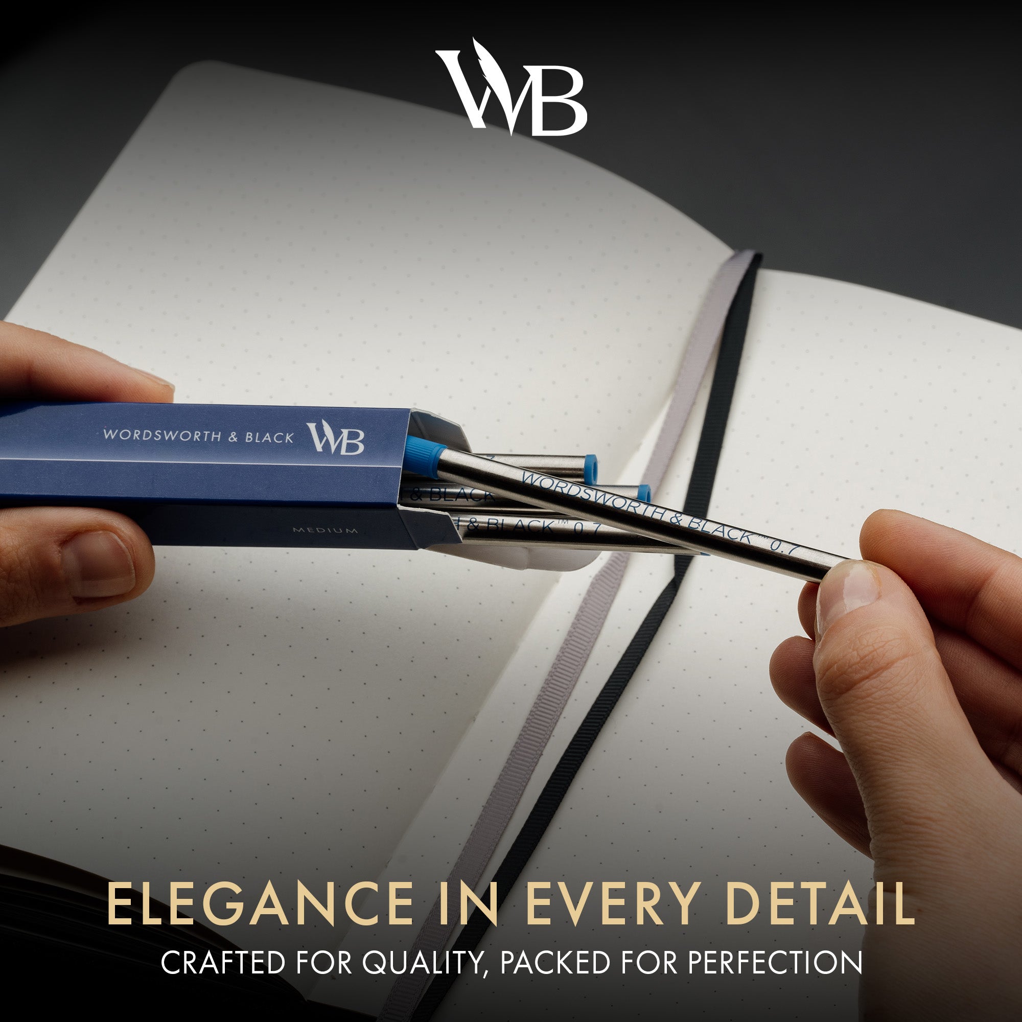 Wordsworth and Black Rollerball Pen Refills Set of 4