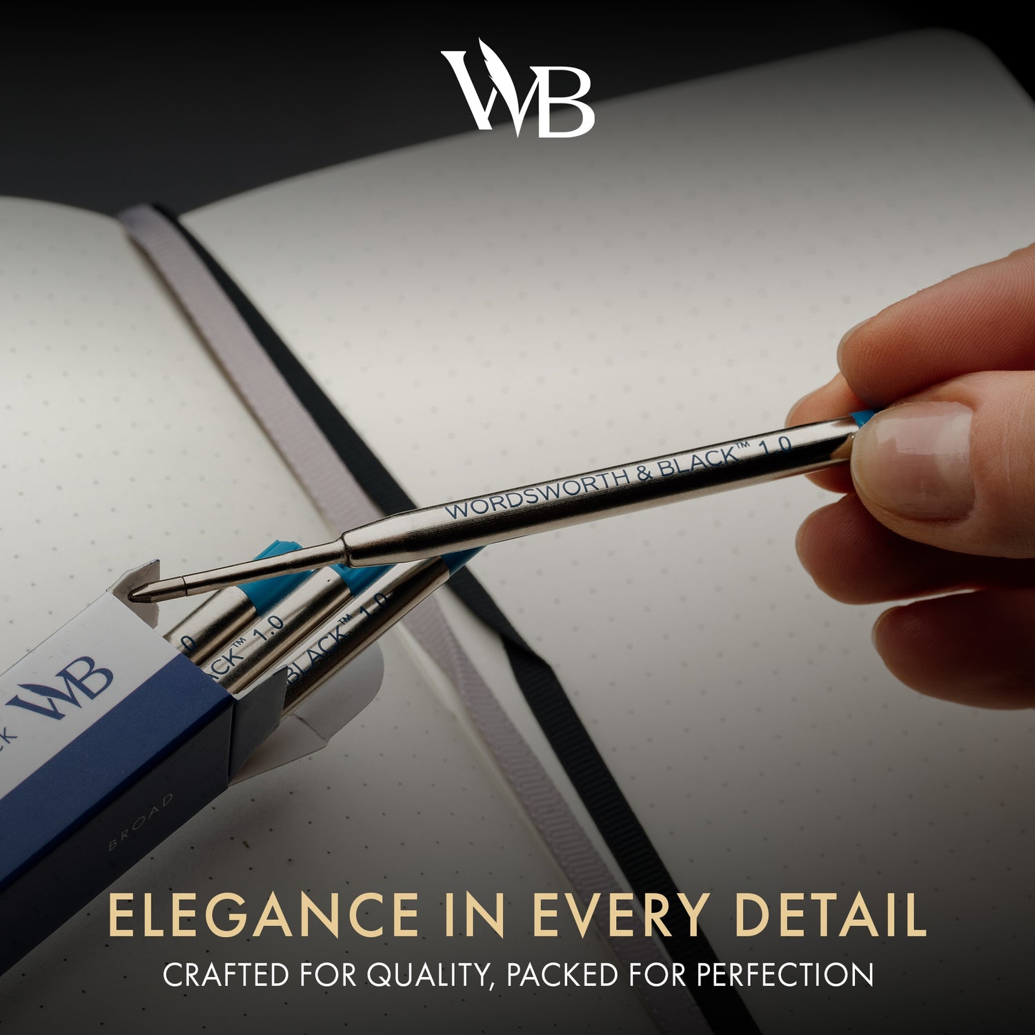 Wordsworth and Black Ballpoint Pen Refills  Set of 4