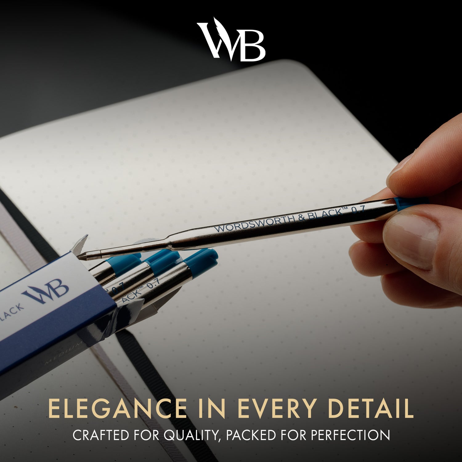 Wordsworth and Black Ballpoint Pen Refills  Set of 4