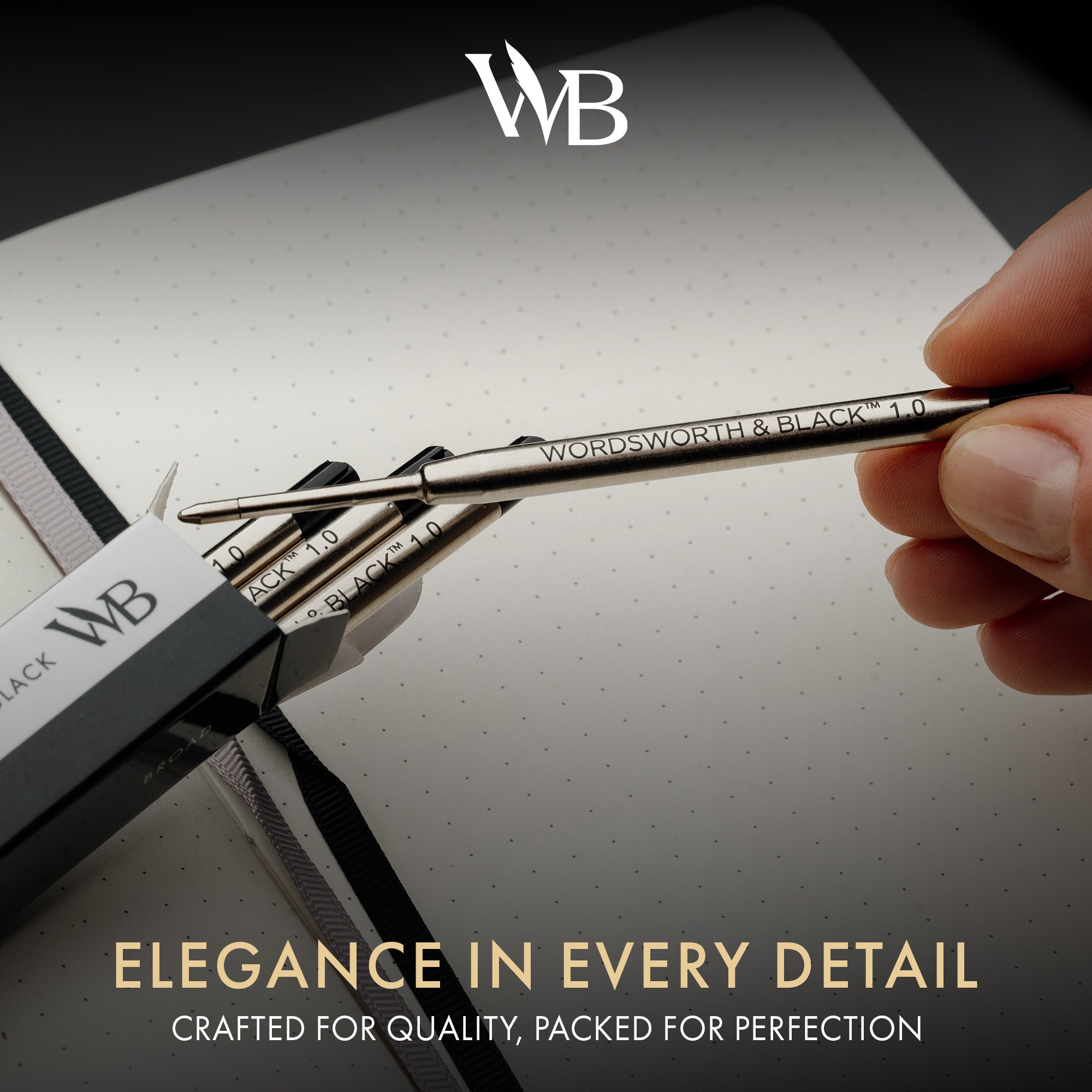 Wordsworth and Black Ballpoint Pen Refills  Set of 4