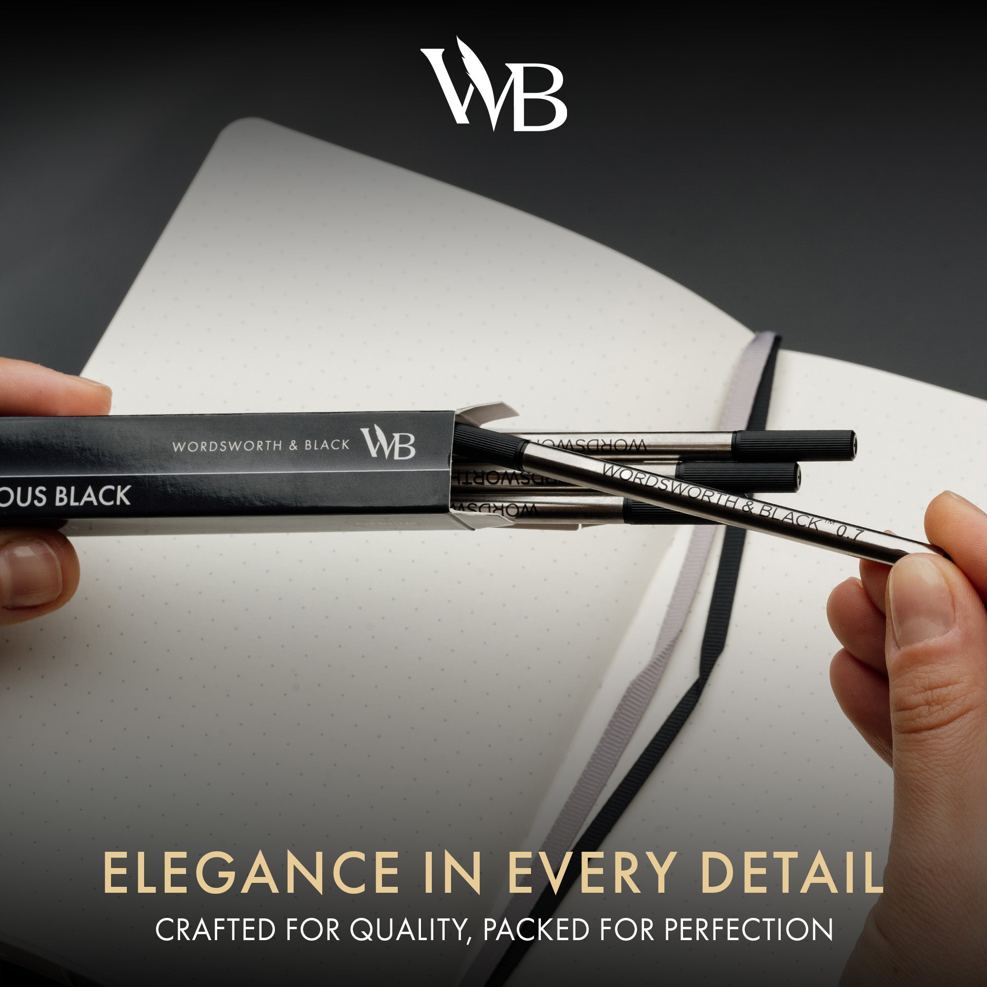 Wordsworth and Black Rollerball Pen Refills Set of 4