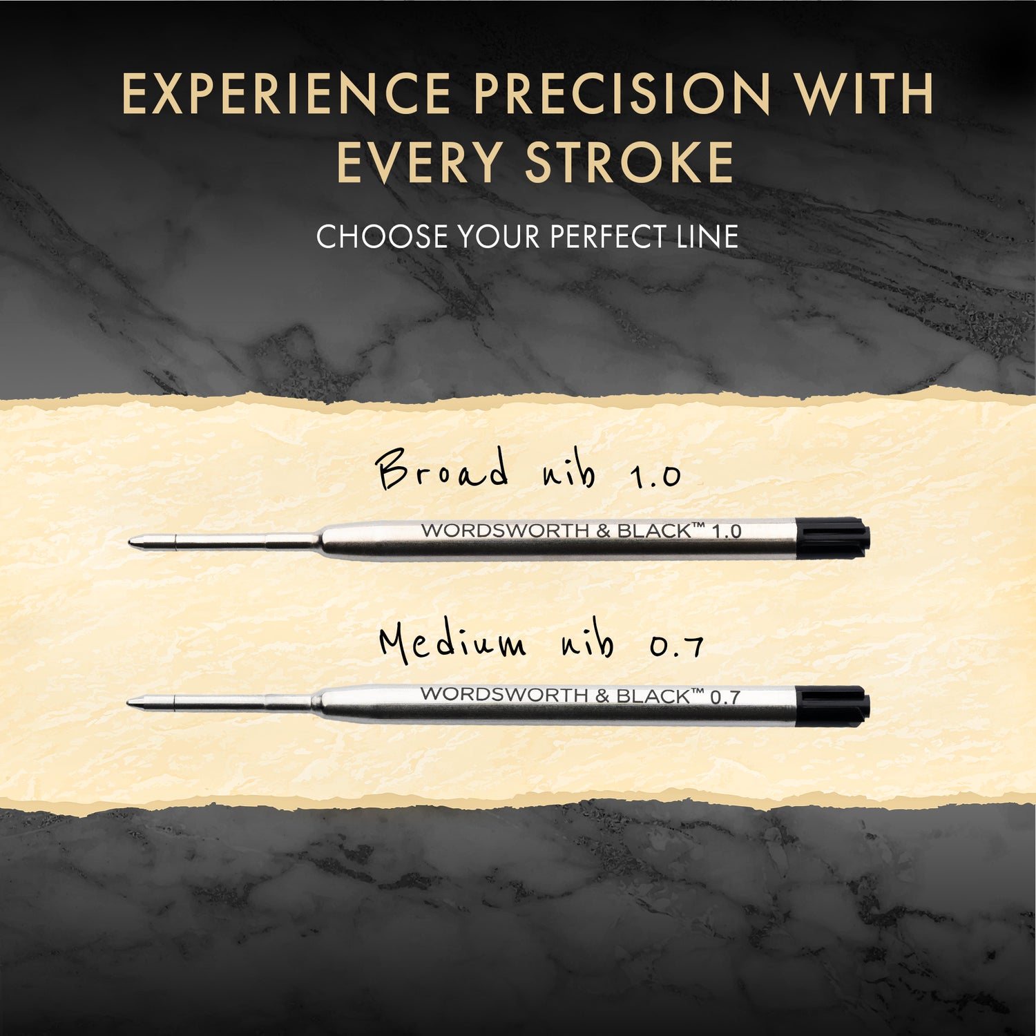 Wordsworth and Black Ballpoint Pen Refills  Set of 4