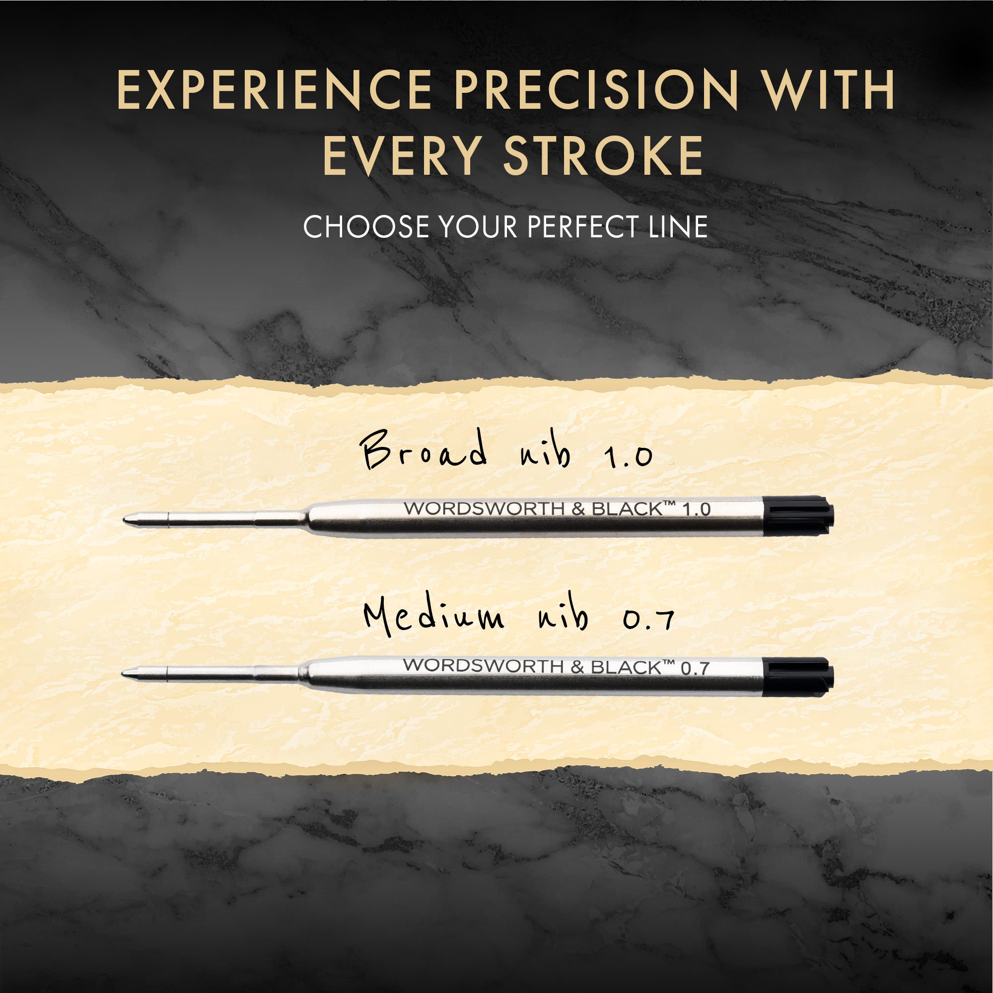 Wordsworth and Black Ballpoint Pen Refills  Set of 4