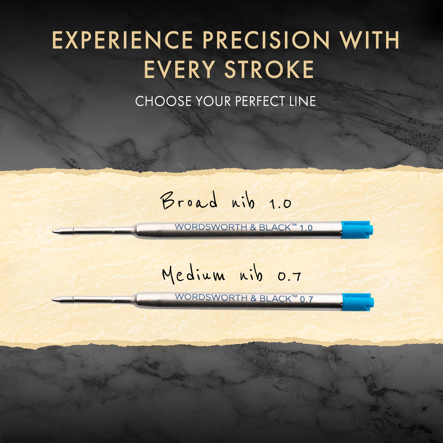 Wordsworth and Black Ballpoint Pen Refills  Set of 4