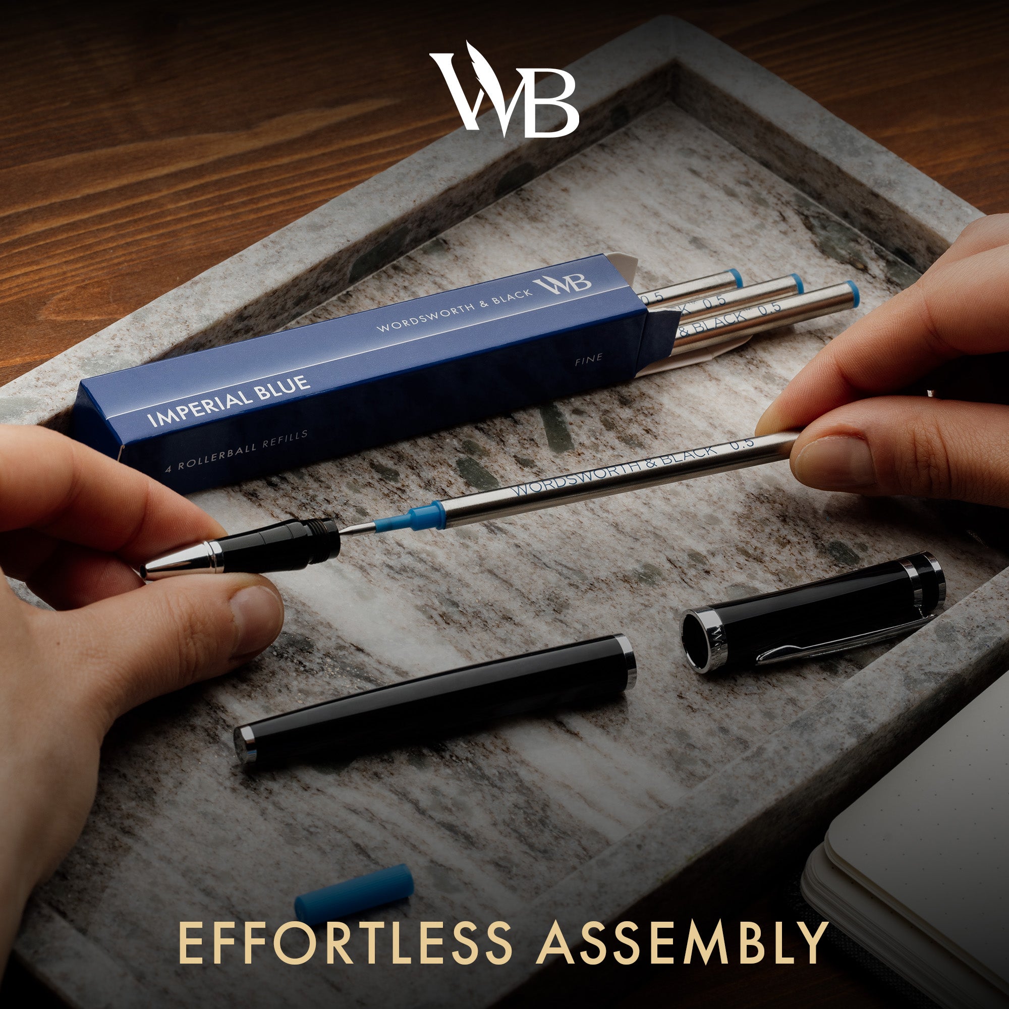 Wordsworth and Black Rollerball Pen Refills Set of 4