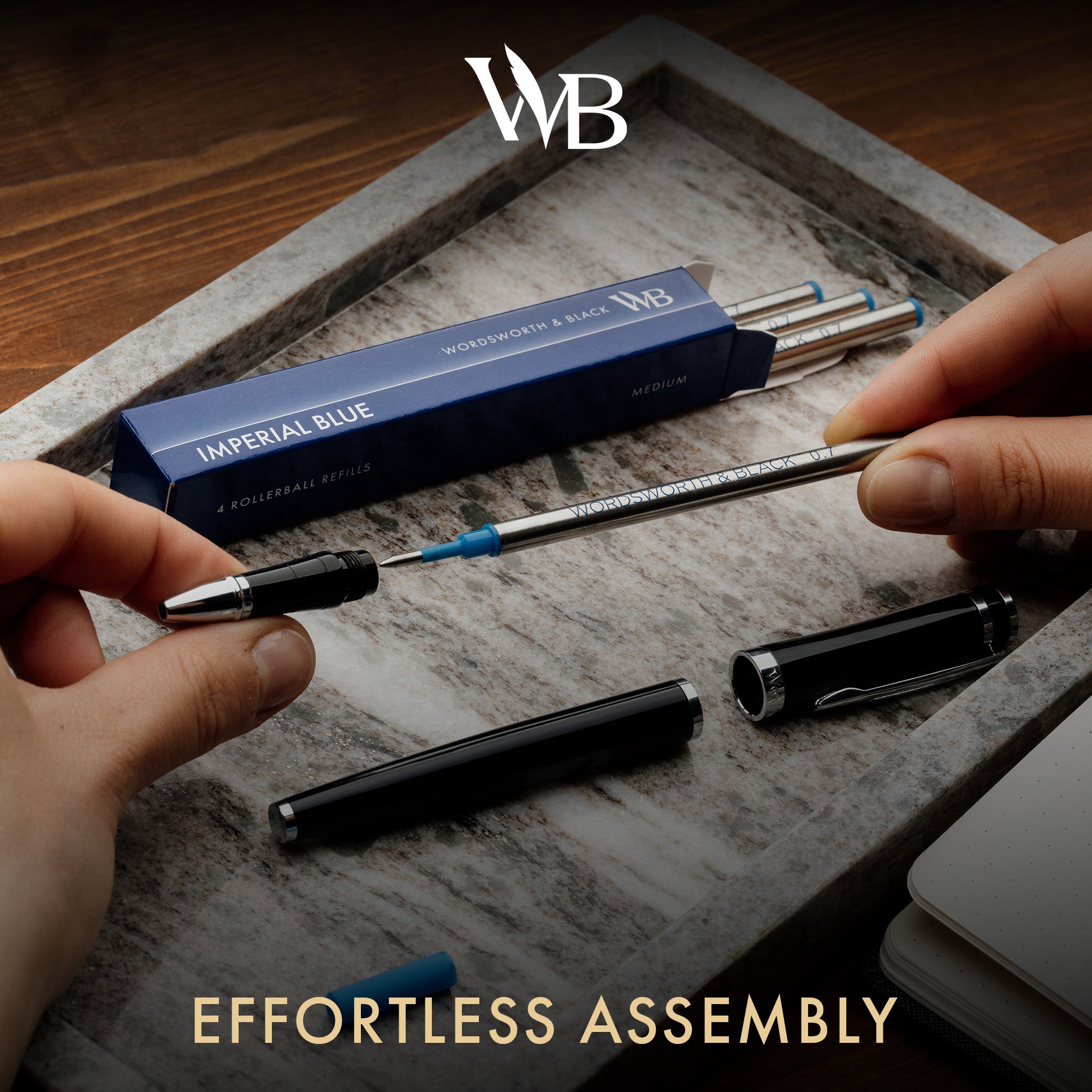 Wordsworth and Black Rollerball Pen Refills Set of 4