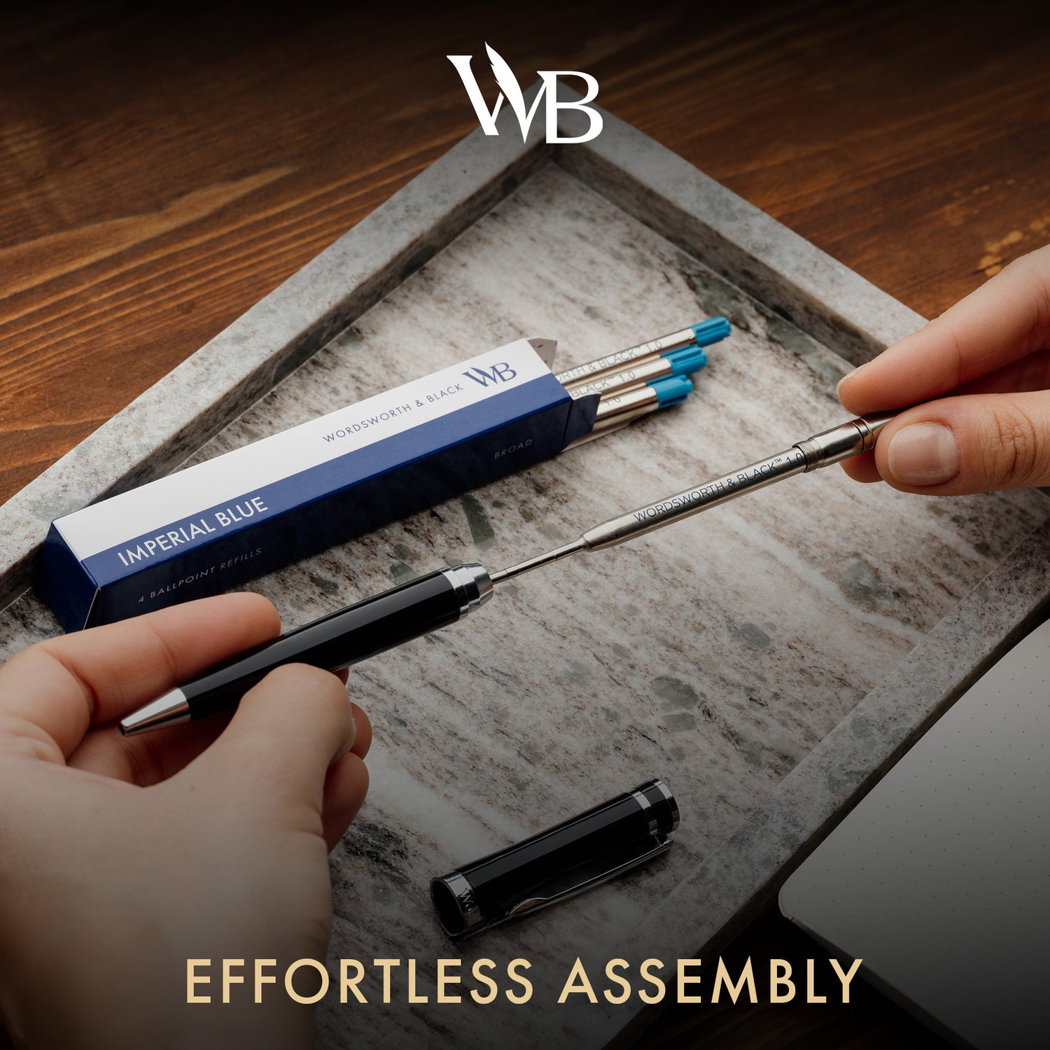 Wordsworth and Black Ballpoint Pen Refills  Set of 4