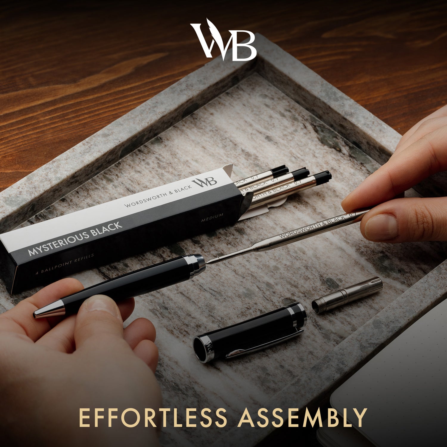 Wordsworth and Black Ballpoint Pen Refills  Set of 4