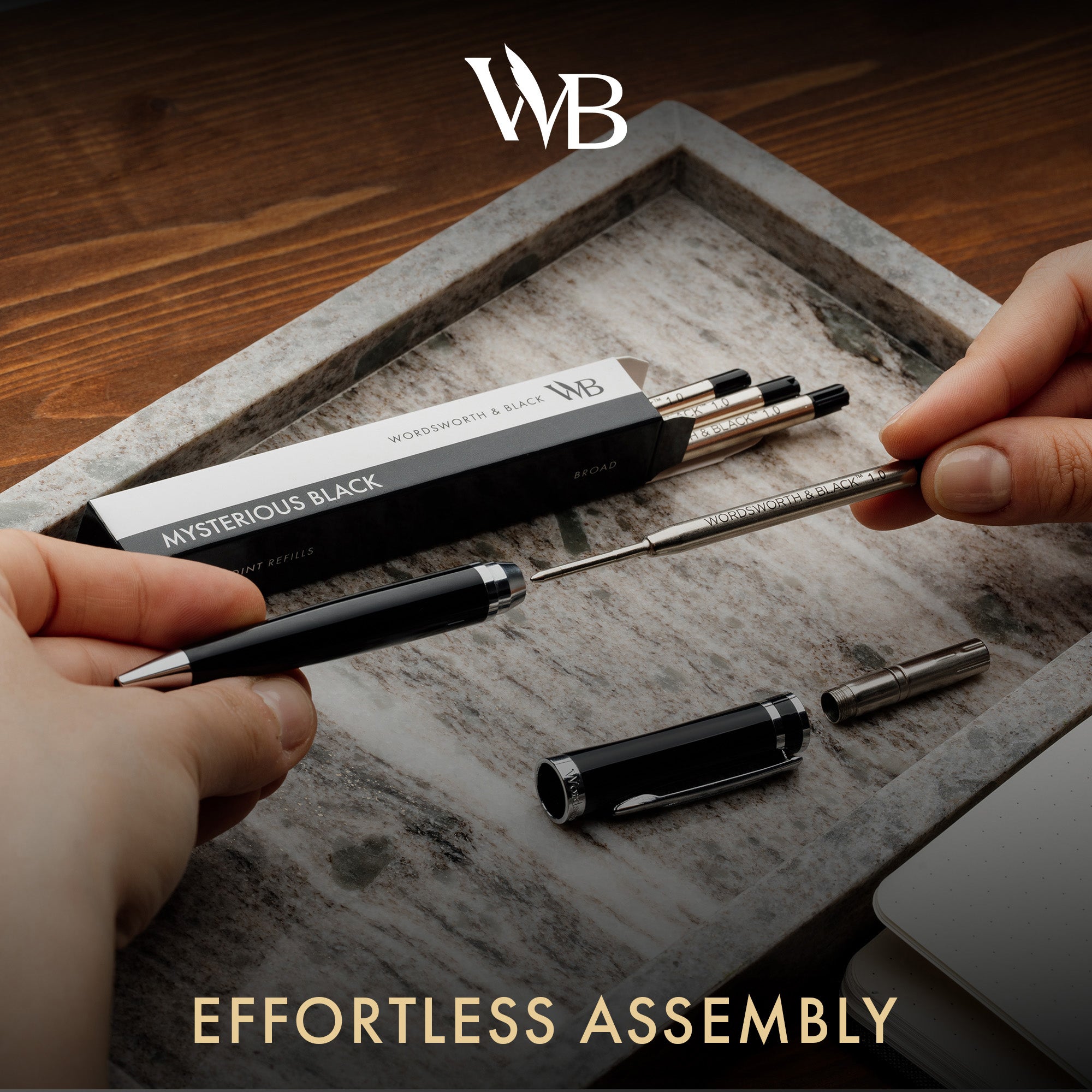 Wordsworth and Black Ballpoint Pen Refills  Set of 4