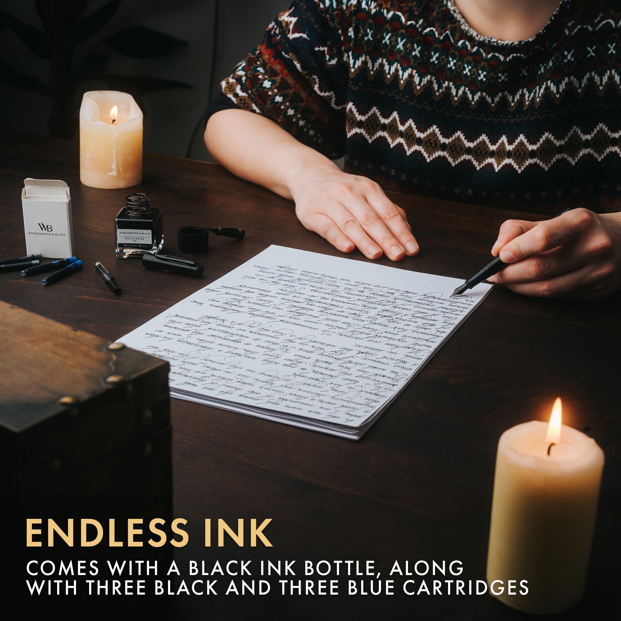 FOUNTAIN PEN METAL - BUNDLE - GIFT CASE