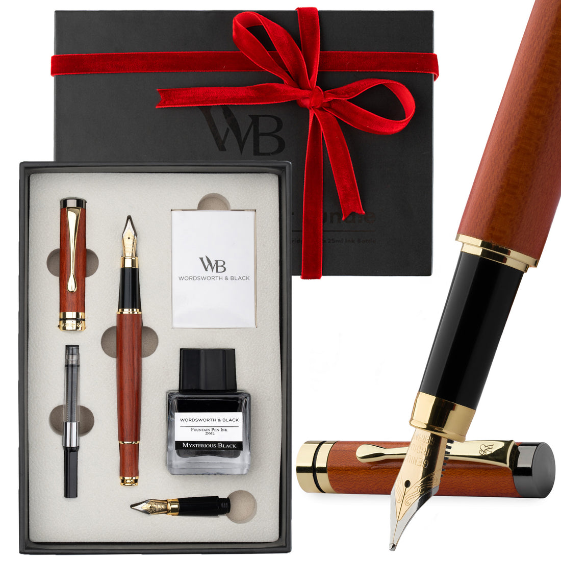 FOUNTAIN PEN WOOD - BUNDLE - GIFT CASE