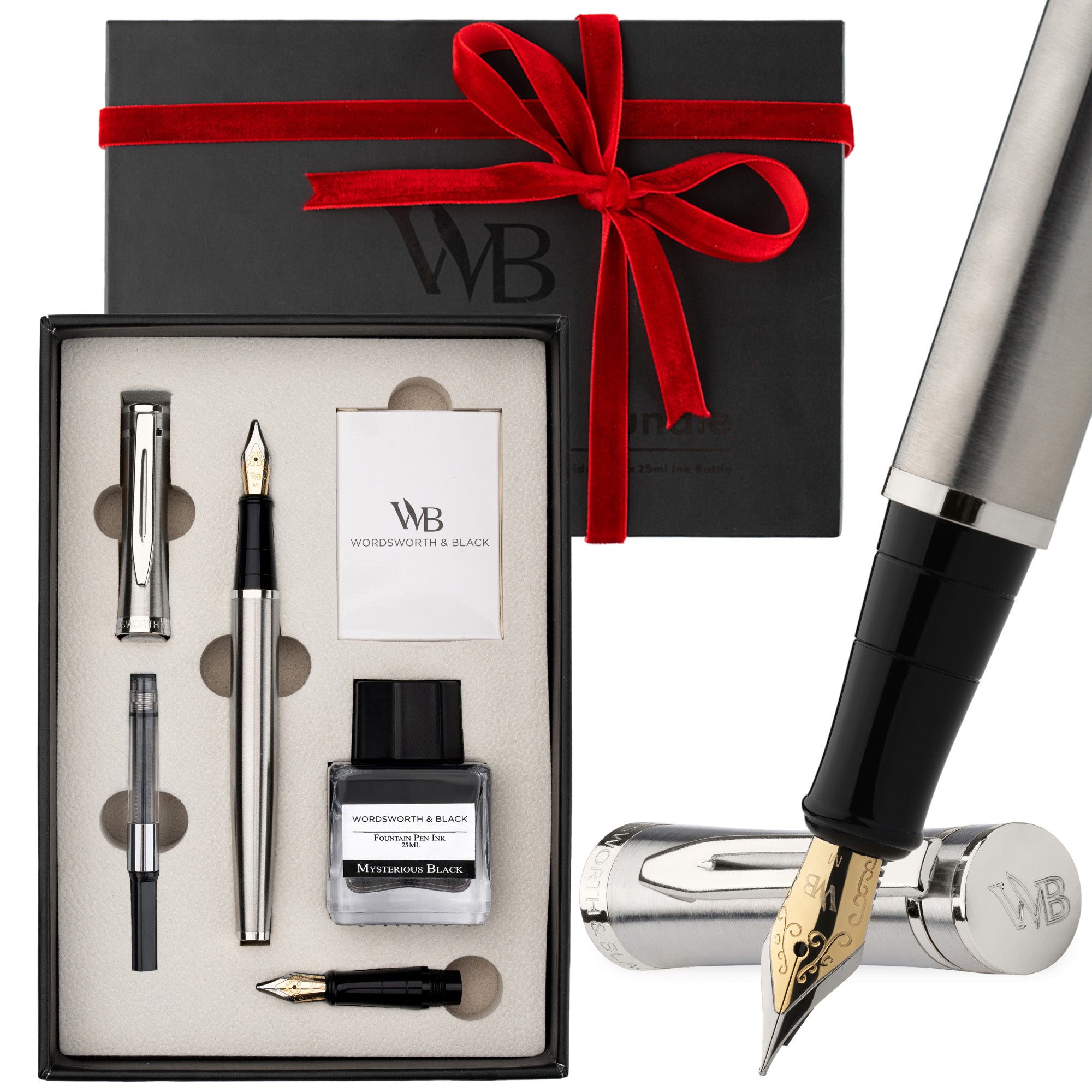 FOUNTAIN PEN METAL - BUNDLE - GIFT CASE
