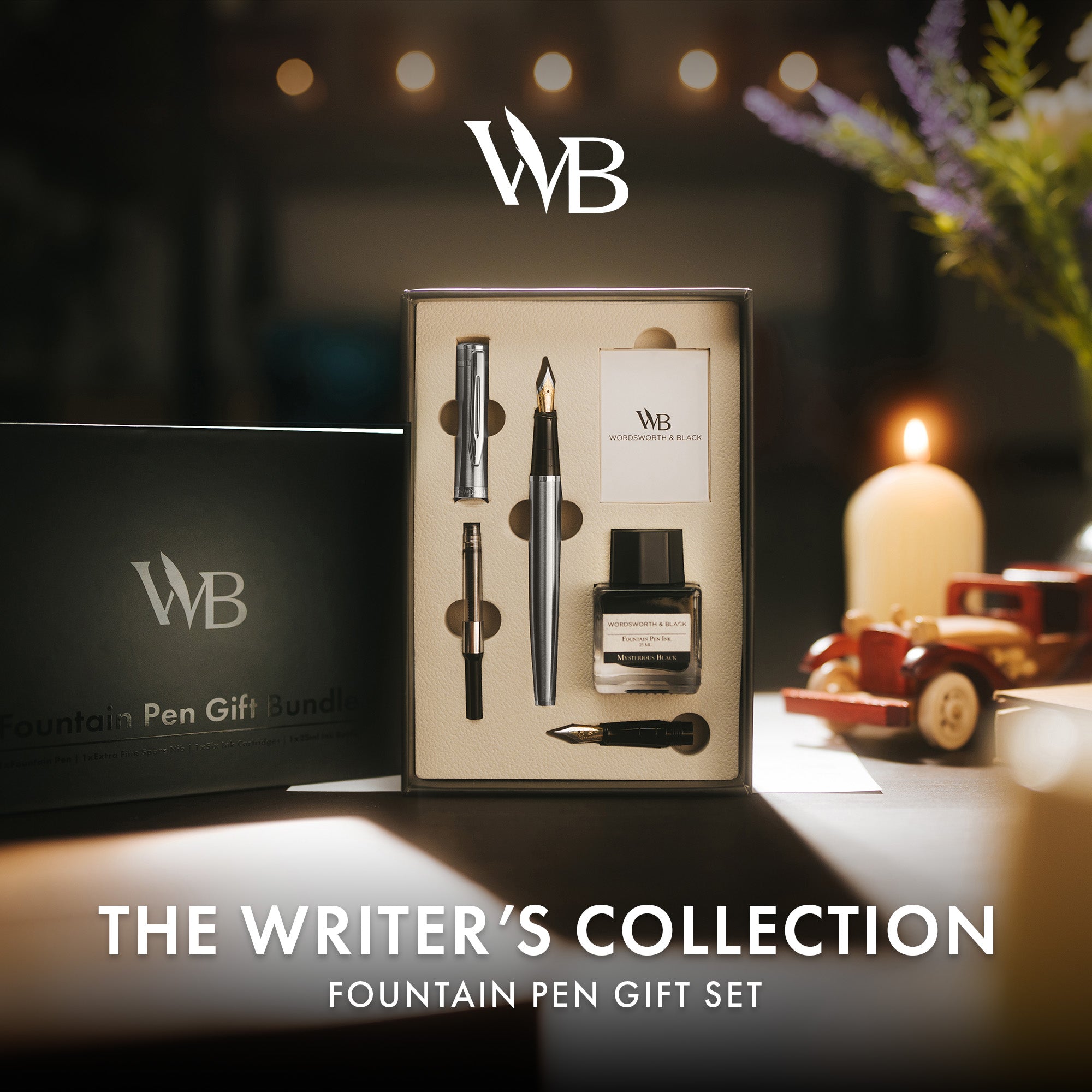 FOUNTAIN PEN METAL - BUNDLE - GIFT CASE