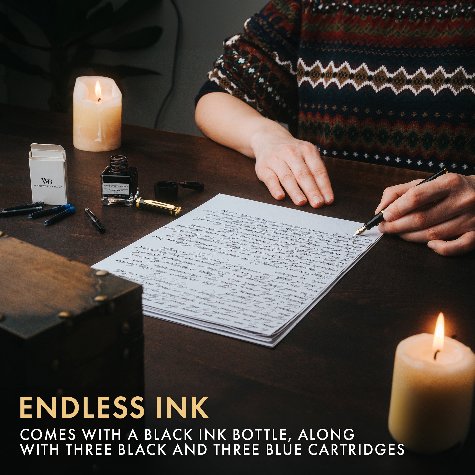 FOUNTAIN PEN METAL - BUNDLE - GIFT CASE