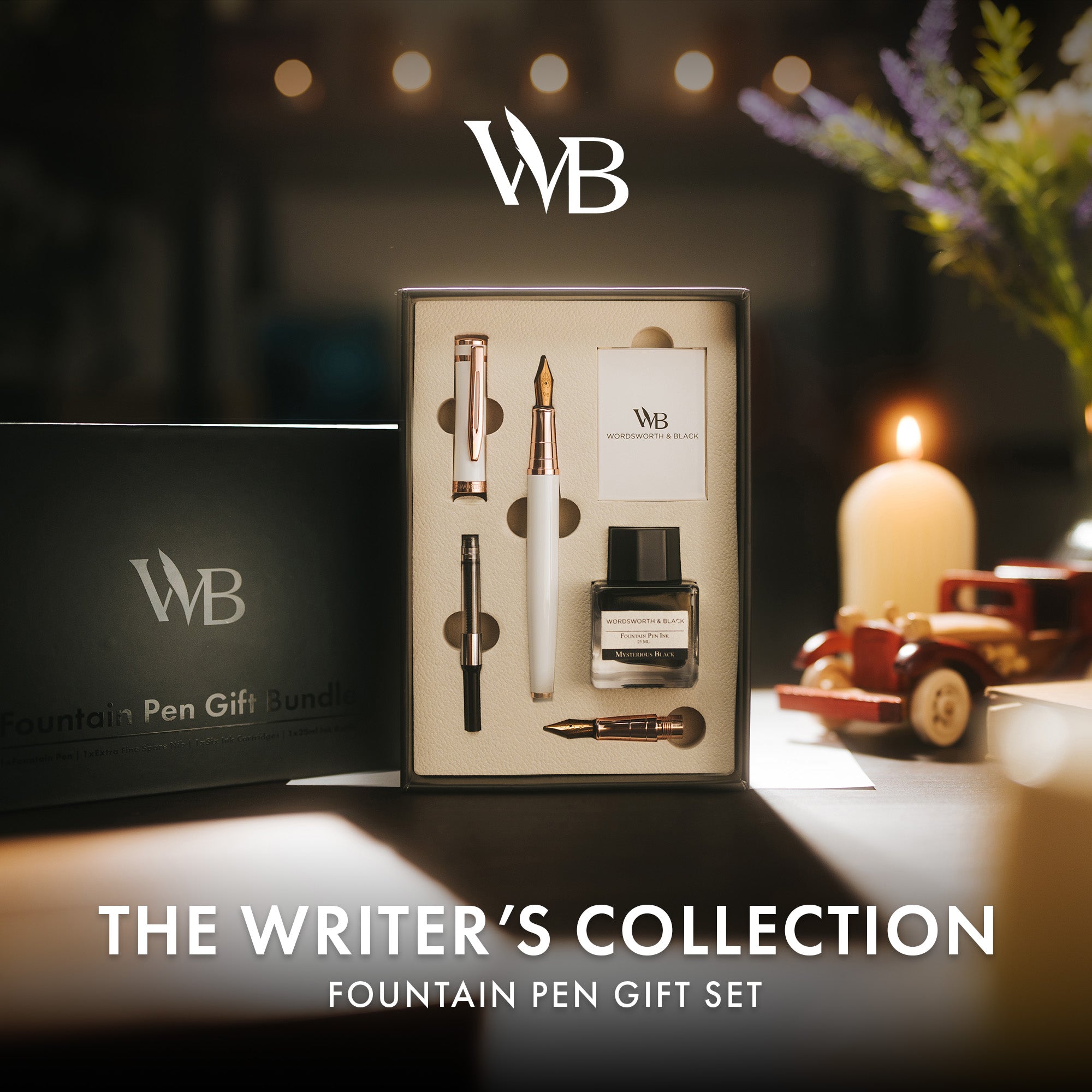 FOUNTAIN PEN METAL - BUNDLE - GIFT CASE