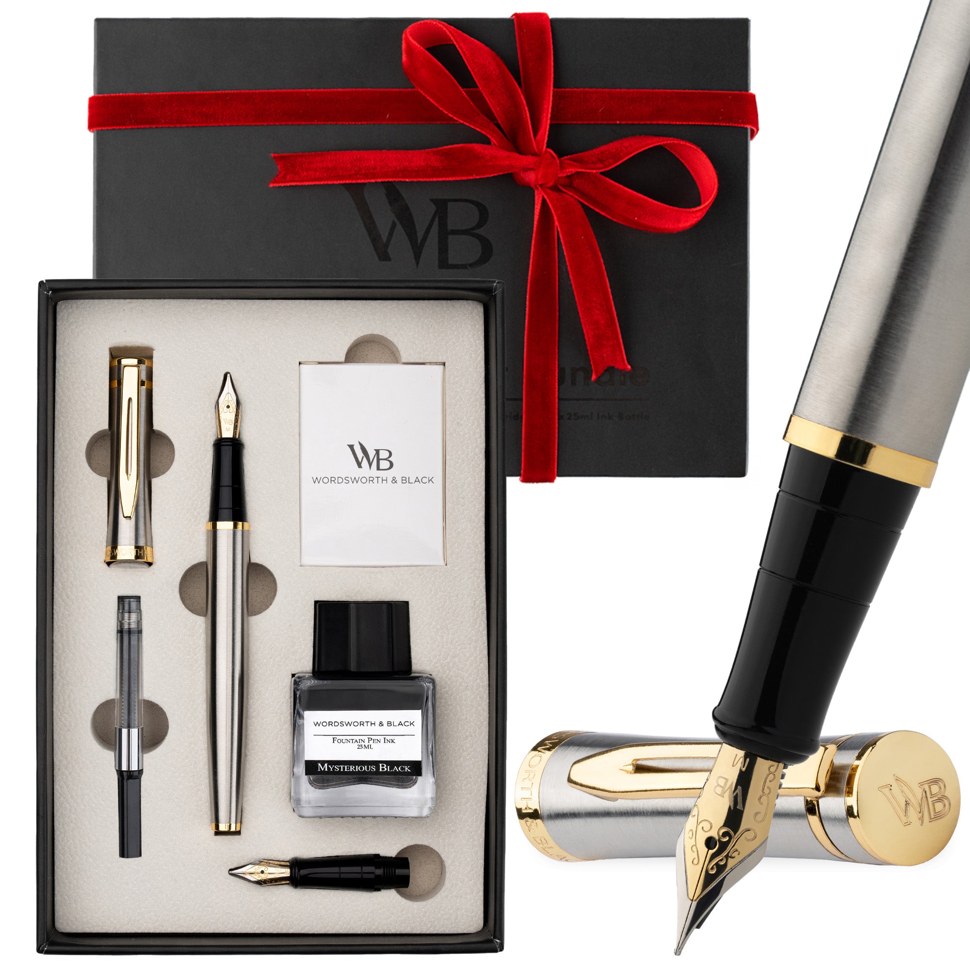 FOUNTAIN PEN METAL - BUNDLE - GIFT CASE