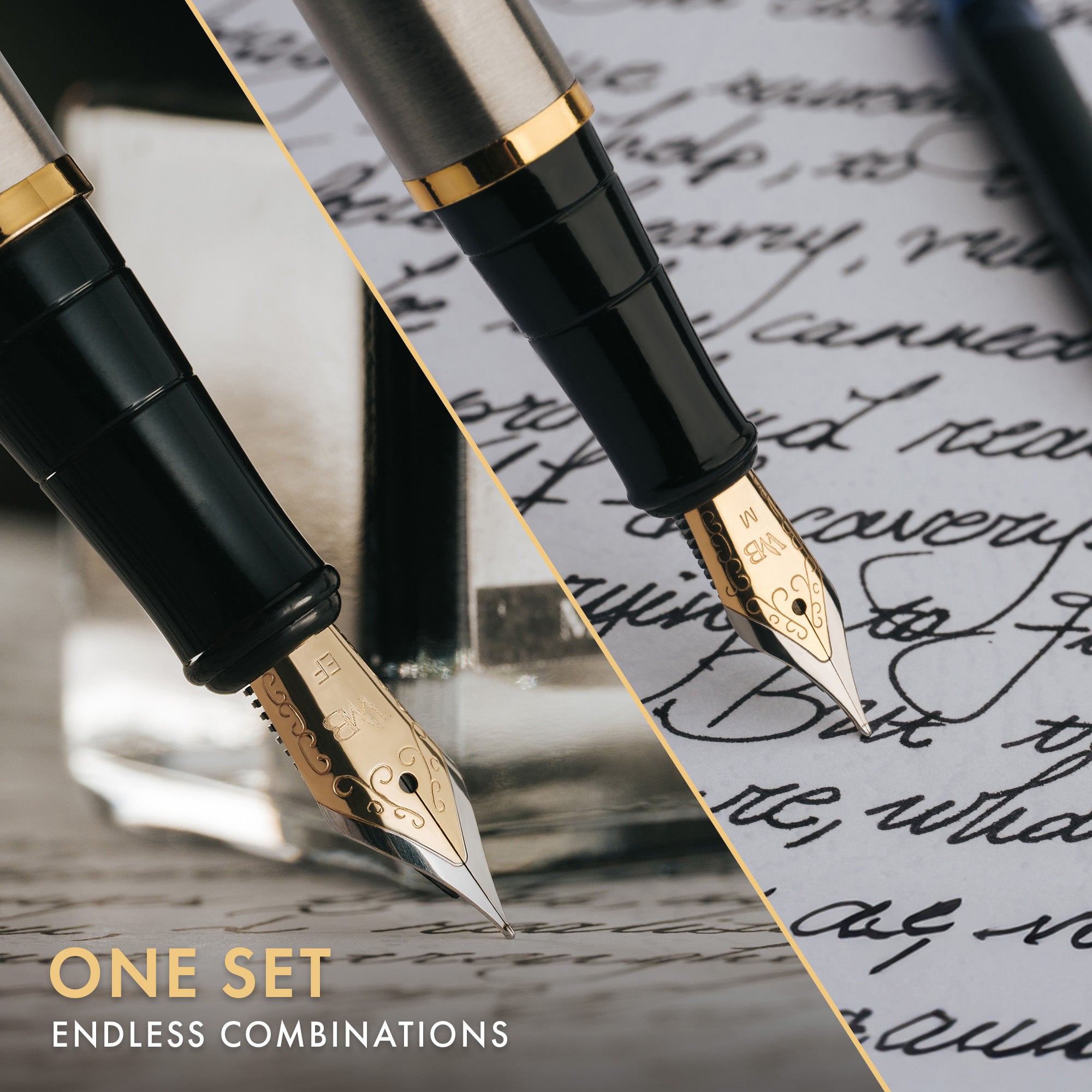 FOUNTAIN PEN METAL - BUNDLE - GIFT CASE