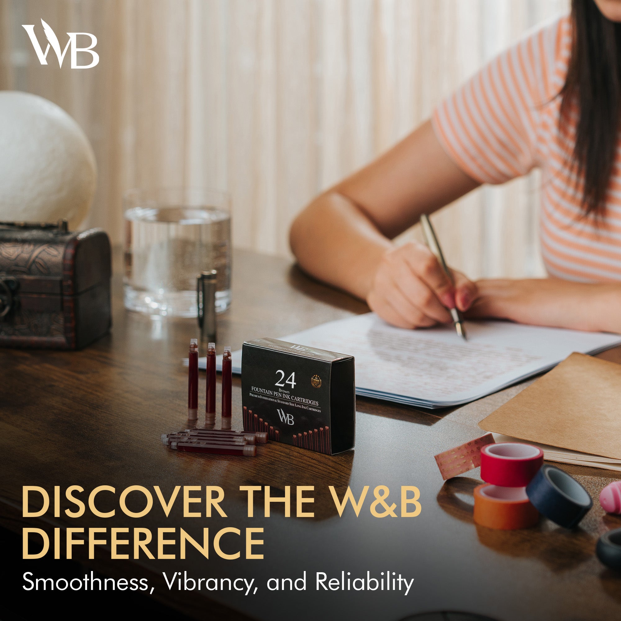 24 PACK FOUNTAIN PEN INK REFILLS