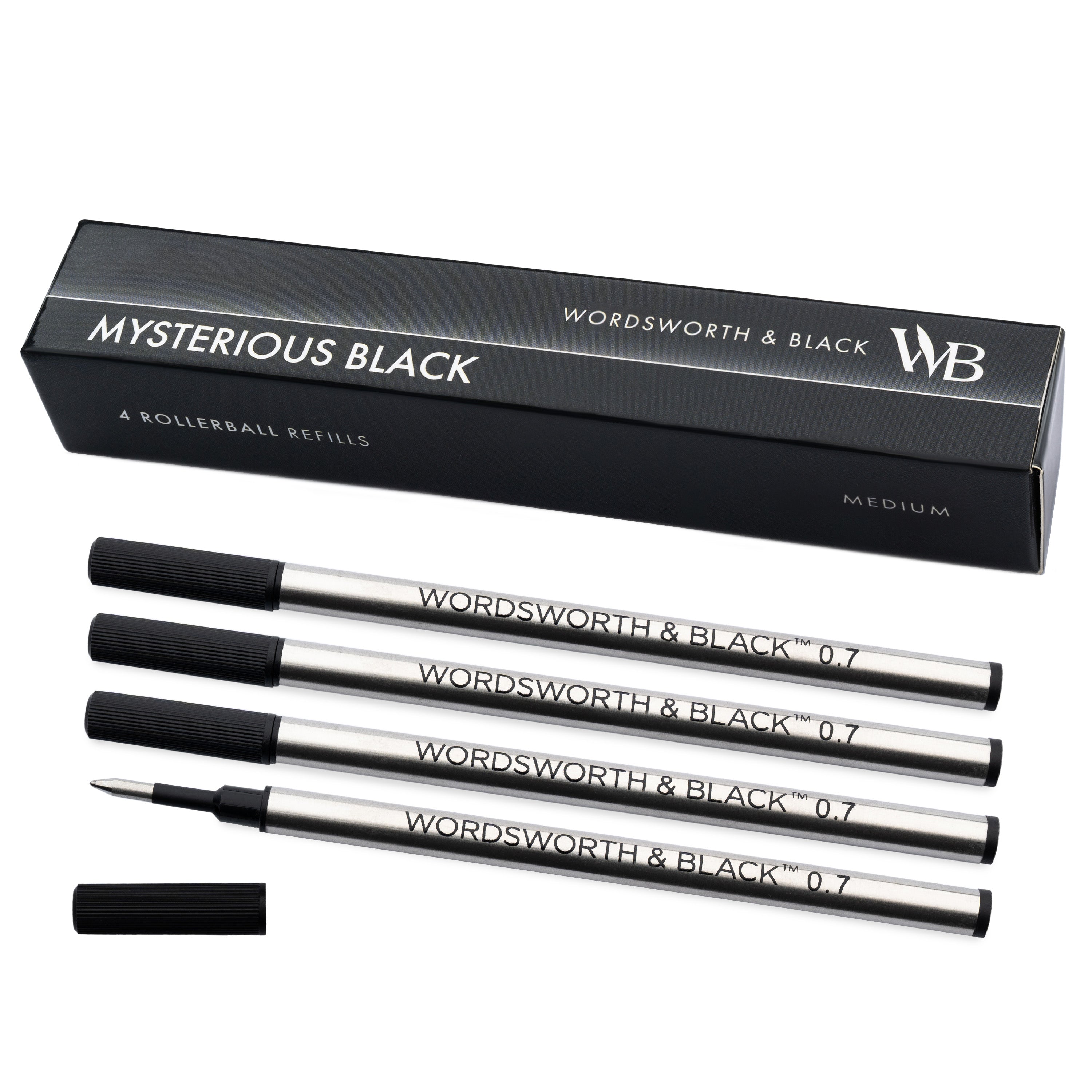 Wordsworth and Black Rollerball Pen Refills Set of 4