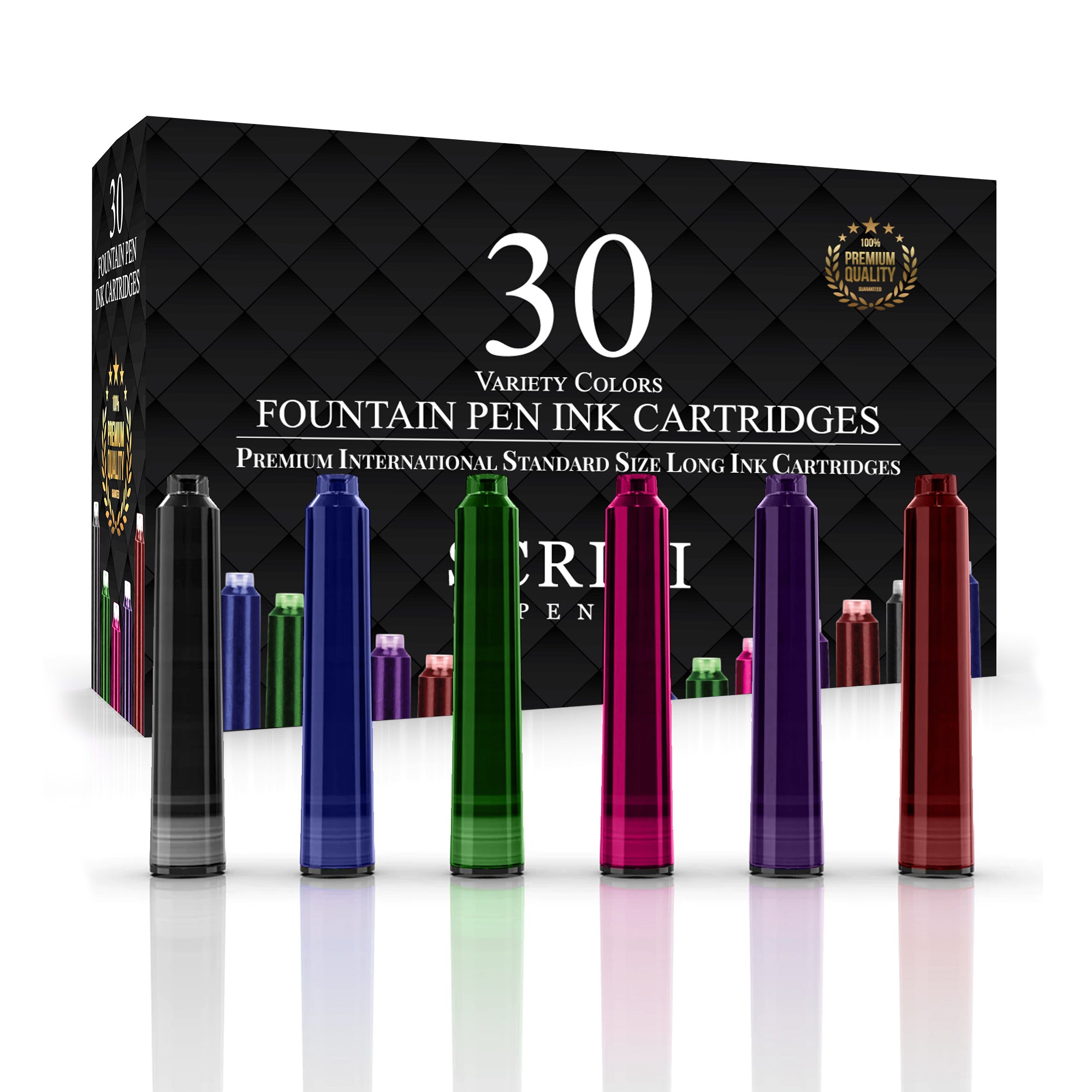 30 PACK - SCRIVI INK CARTRIDGES - Assorted 30 PACK - SCRIVI INK CARTRIDGES - Assorted