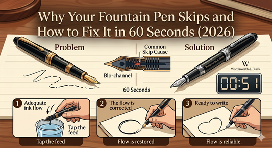 Why Your Fountain Pen Skips and How to Fix It in 60 Seconds (2026)