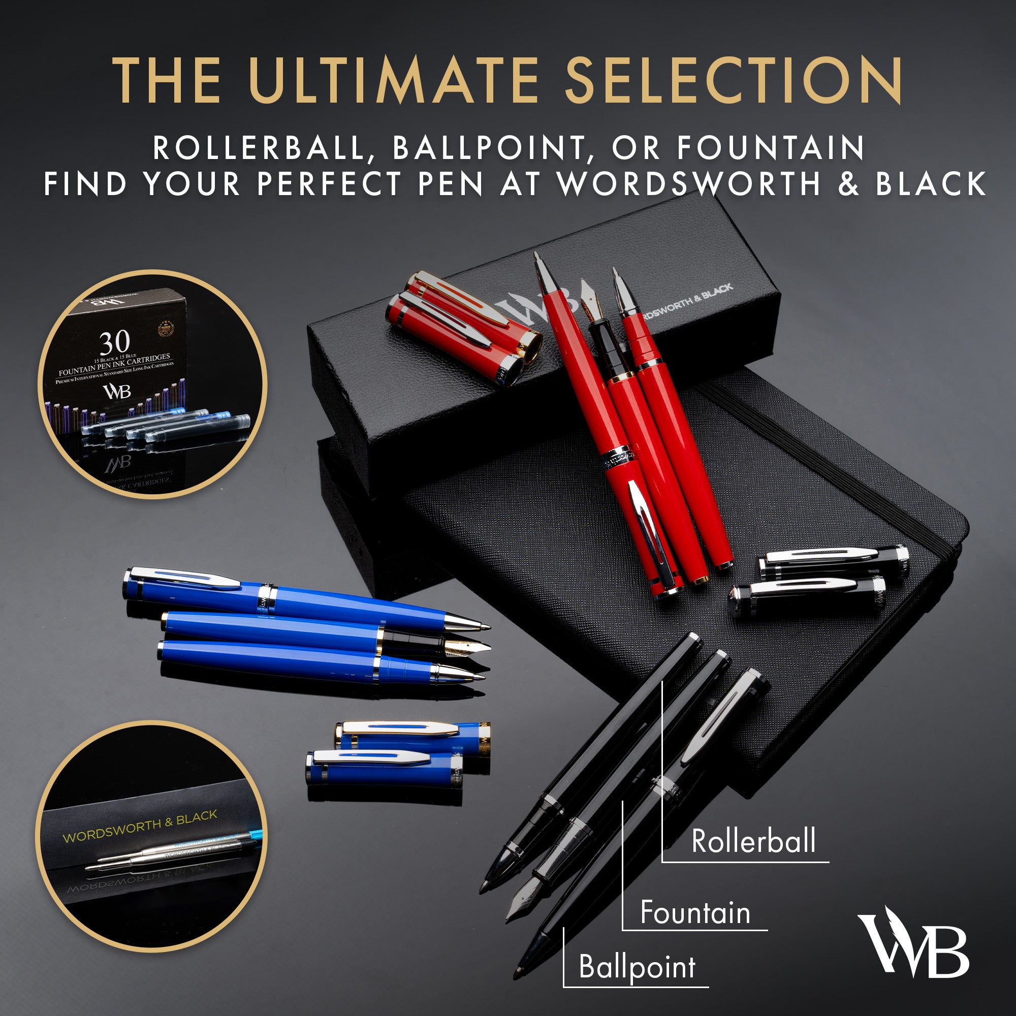 ERUDITE ROLLERBALL PEN METAL - GIFT BOX