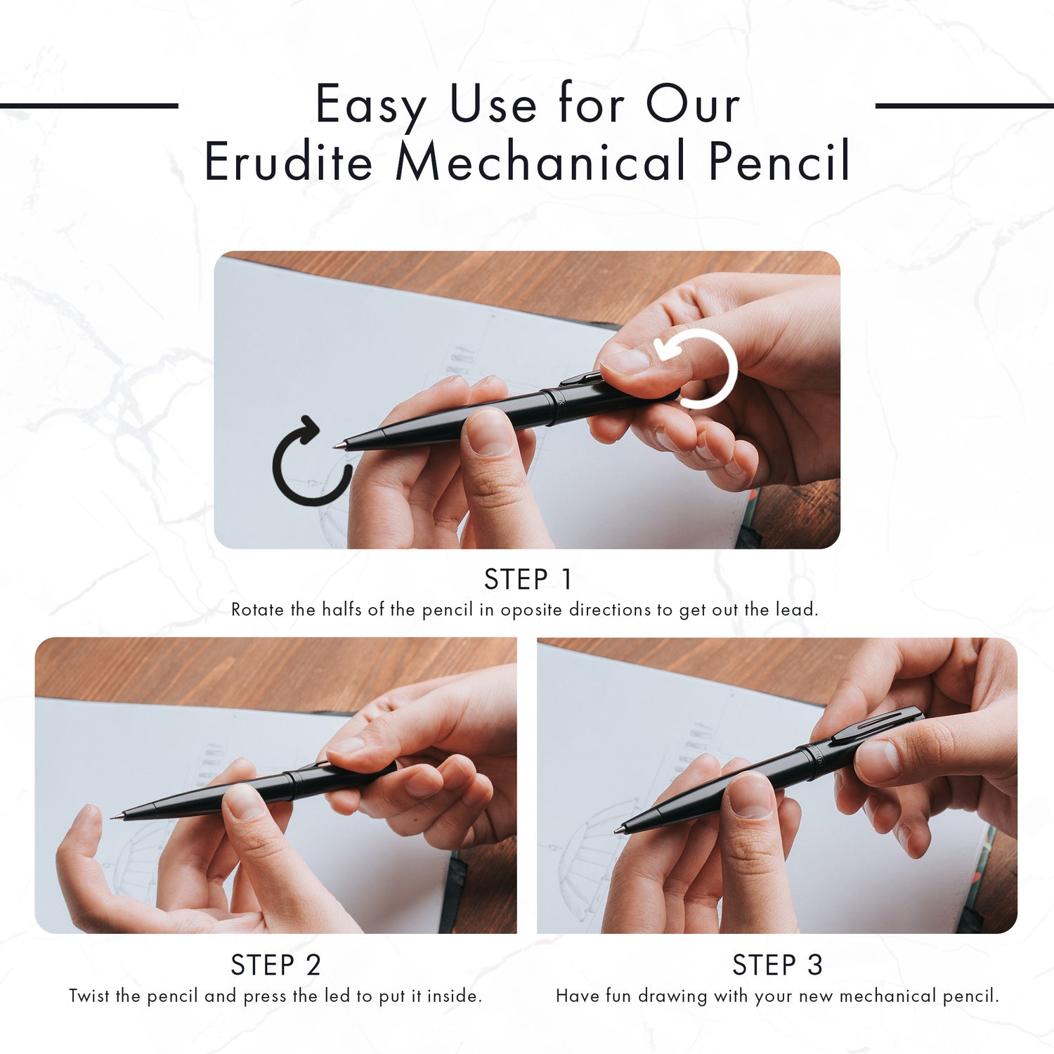 ERUDITE MECHANICAL PENCIL METAL - GIFT BOX