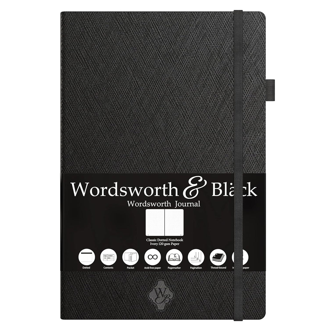 Slim Dotted Journal wordsworthandblack