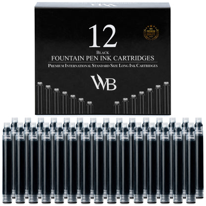 12 Pack Fountain Pen Ink Refills