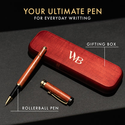 CREST ROLLERBALL PEN WOOD - GIFT BOX