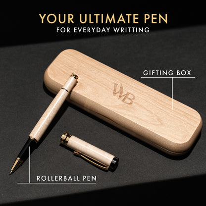 CREST ROLLERBALL PEN WOOD - GIFT BOX