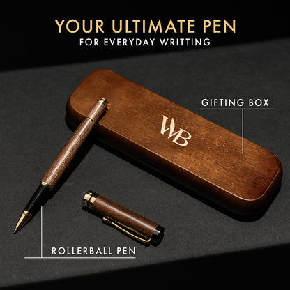 CREST ROLLERBALL PEN WOOD - GIFT BOX