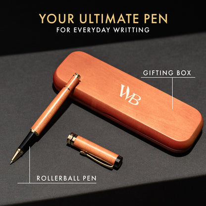 CREST ROLLERBALL PEN WOOD - GIFT BOX