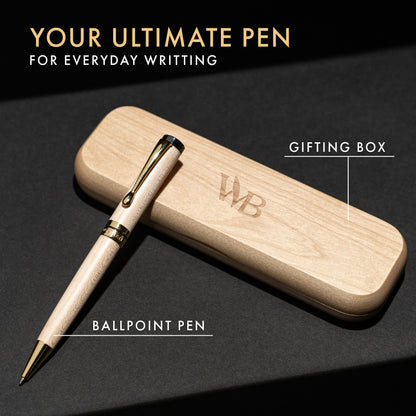 CREST BALLPOINT PEN WOOD - GIFT BOX