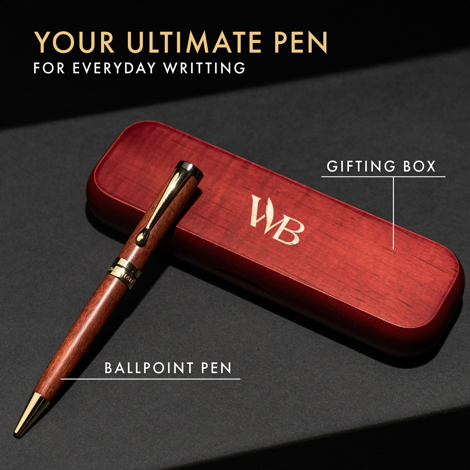 CREST BALLPOINT PEN WOOD - GIFT BOX