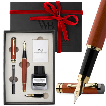 FOUNTAIN PEN WOOD - BUNDLE - GIFT CASE