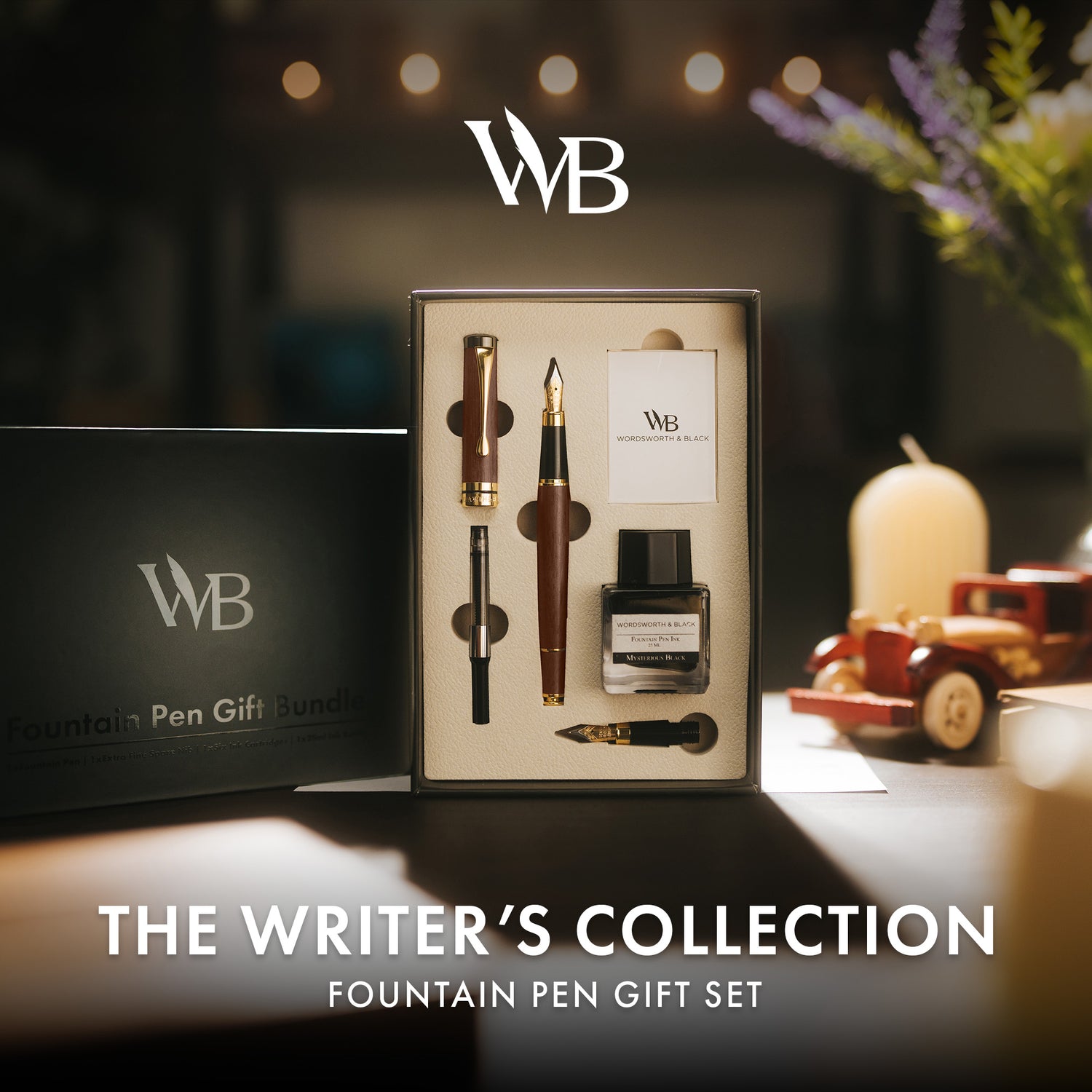 FOUNTAIN PEN WOOD - BUNDLE - GIFT CASE