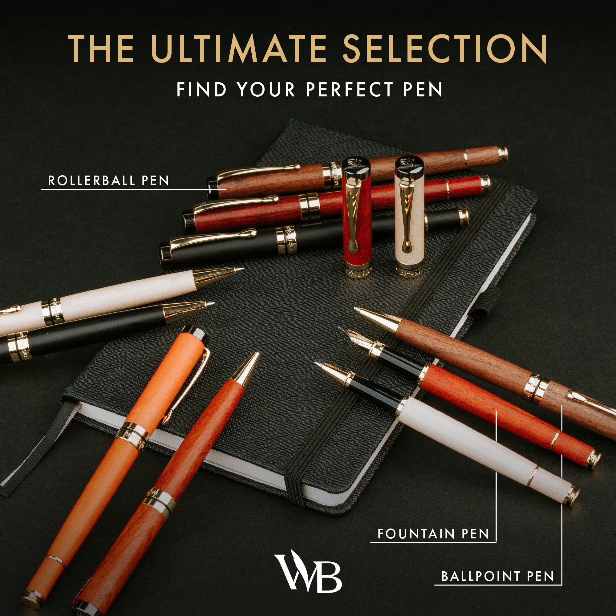 CREST BALLPOINT PEN WOOD - GIFT BOX – Wordsworth & Black