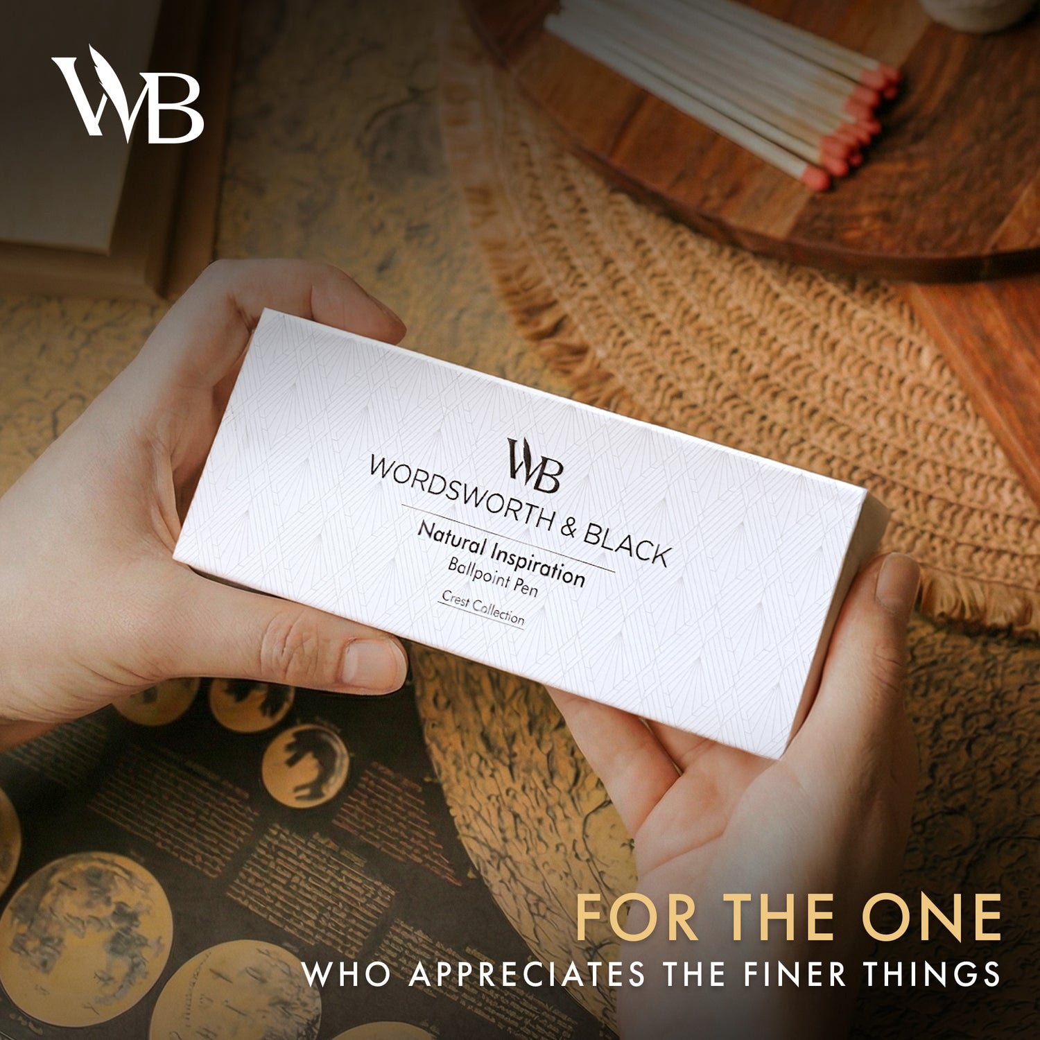 CREST BALLPOINT PEN WOOD - GIFT BOX