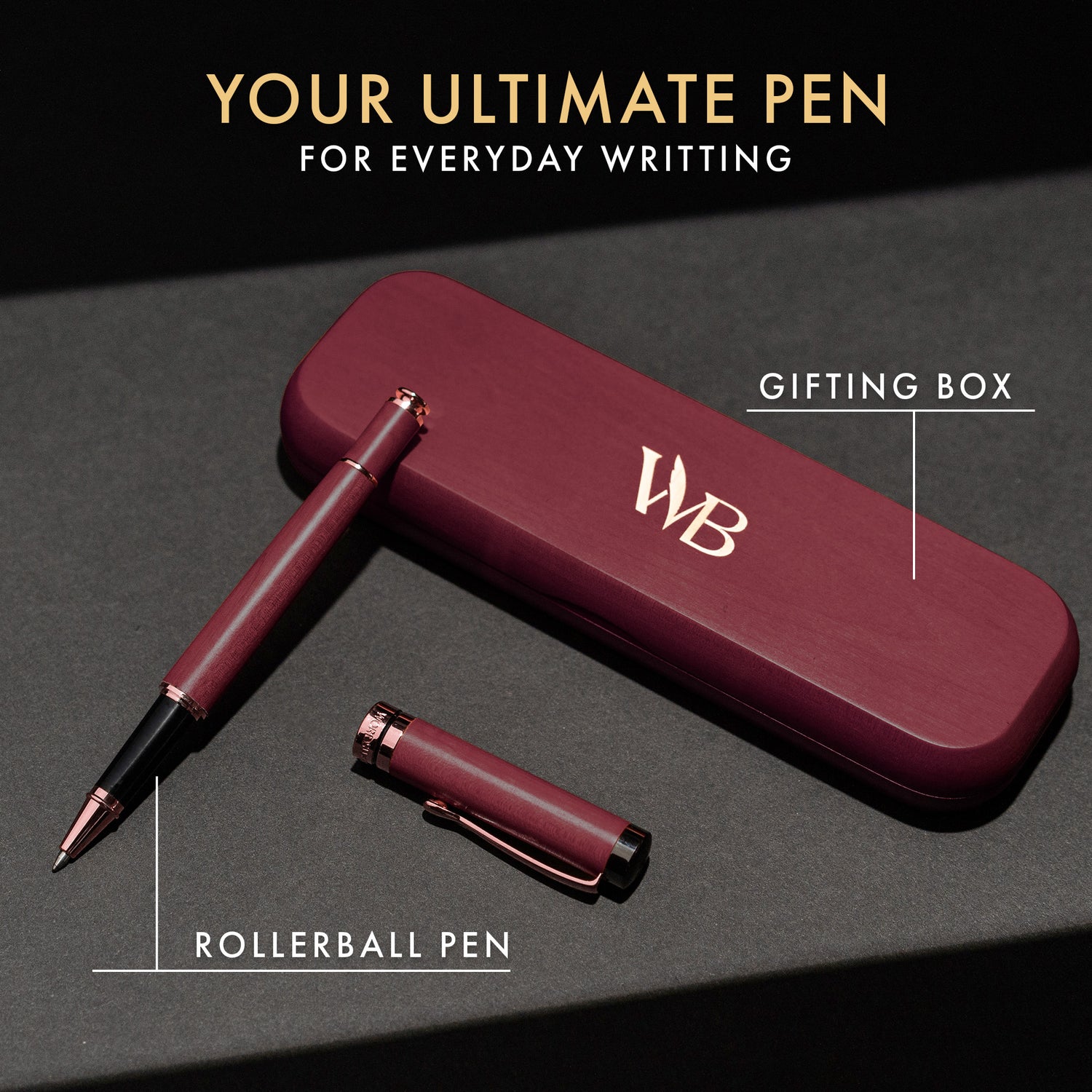 CREST ROLLERBALL PEN WOOD - GIFT BOX