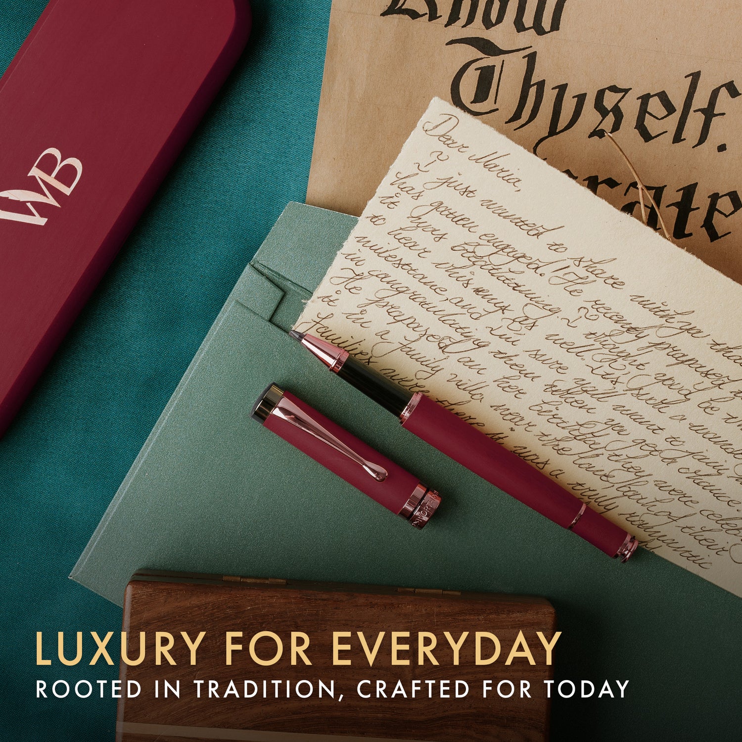 CREST ROLLERBALL PEN WOOD - GIFT BOX