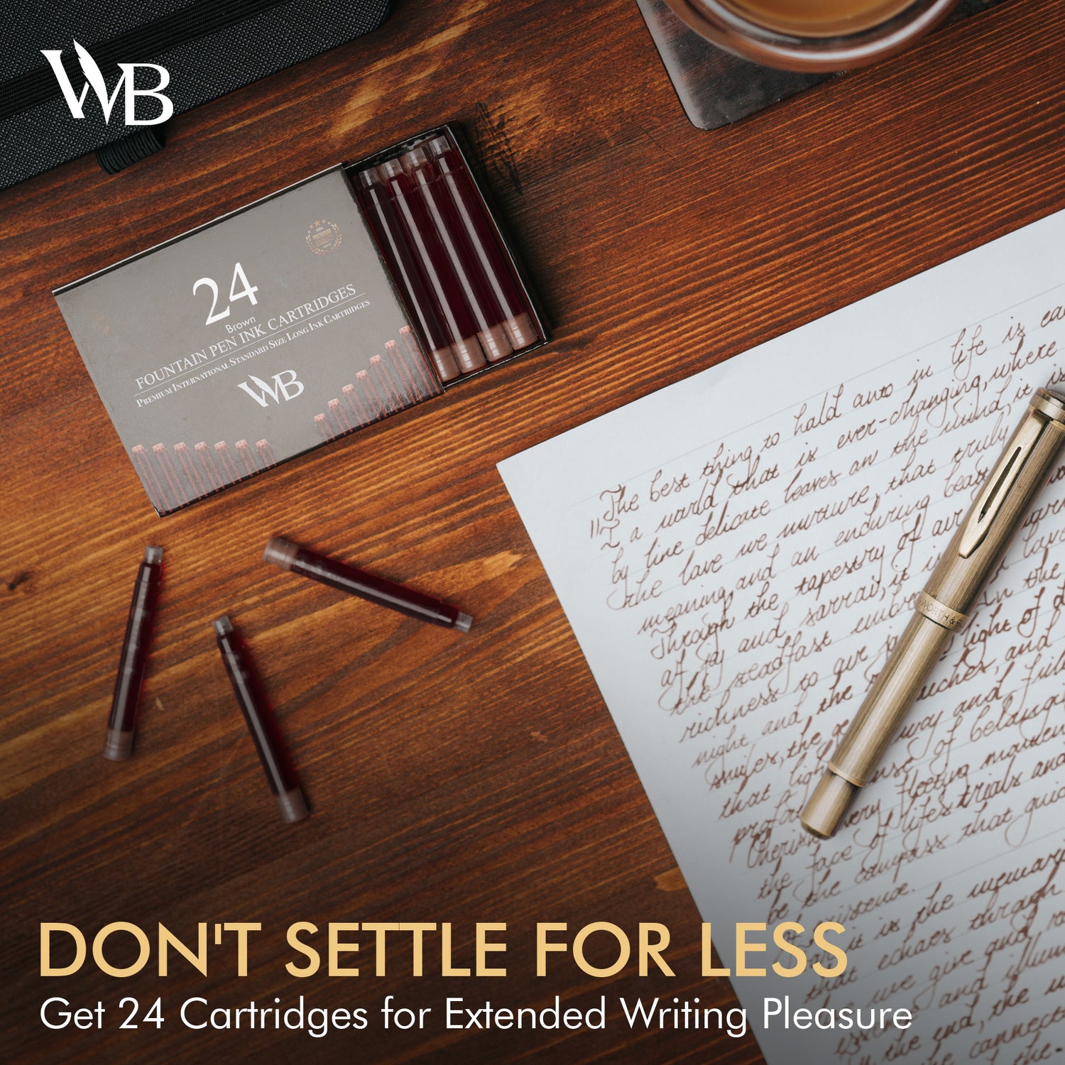 24 PACK FOUNTAIN PEN INK REFILLS