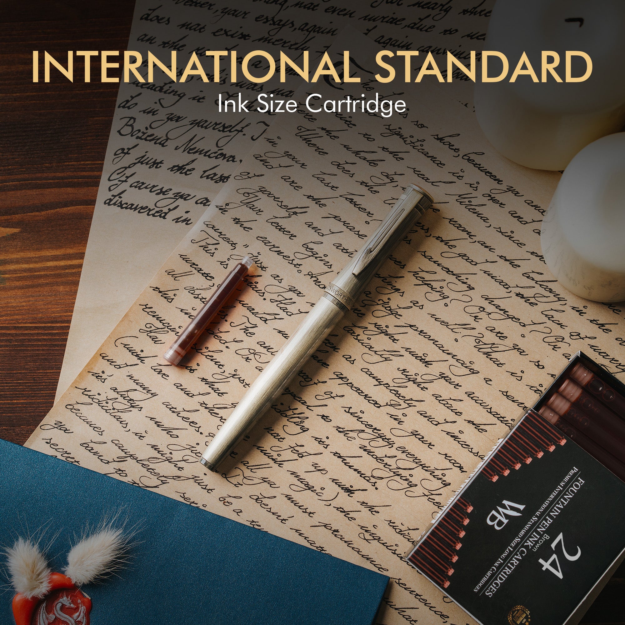 24 PACK FOUNTAIN PEN INK REFILLS