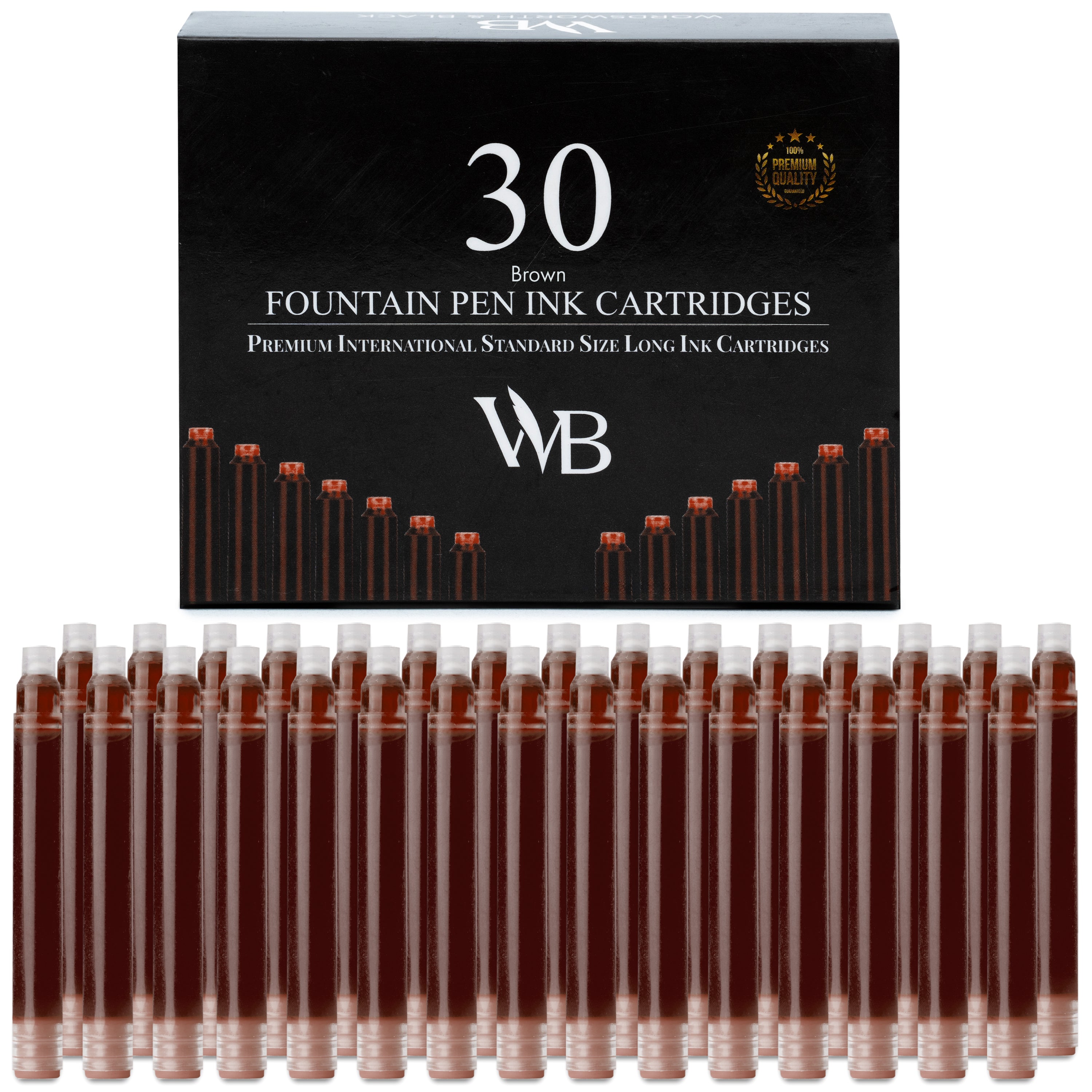 30 PACK FOUNTAIN PEN INK REFILLS