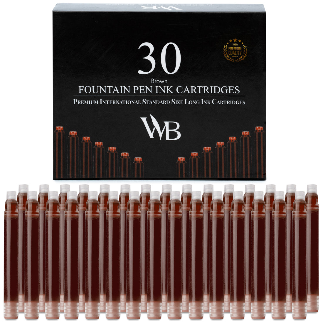 30 PACK FOUNTAIN PEN INK REFILLS