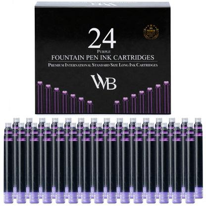 24 Pack Fountain Pen Ink Refills