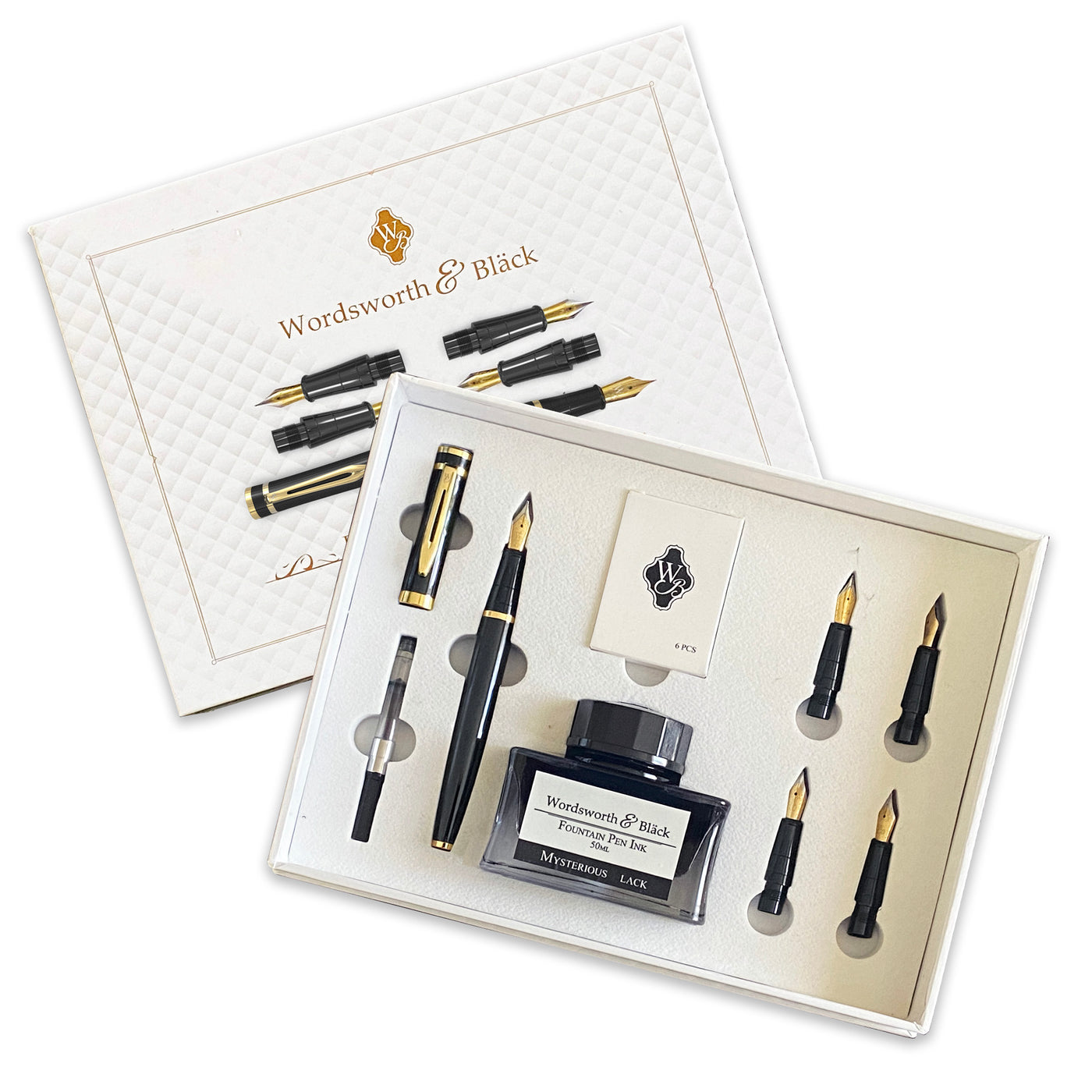 Wordsworth & Black Calligraphy Pen Gift Set, Includes Ink Bottle, 6 In –  wordsworthandblack