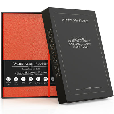 Wordsworth Undated Planner 2022-2023 - Weekly, Monthly, Yearly Planning, Organizer Notebook; Increase Productivity, Time Management - Gratitude Journal; Hit Your Goals - Thick Paper (120GSM) A5