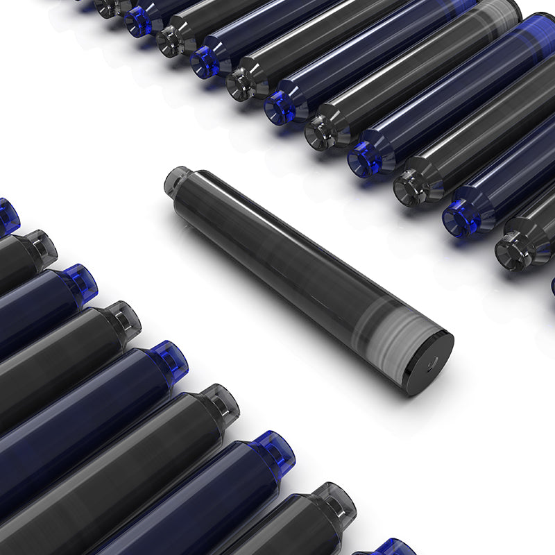 Fountain Pen Ink Cartridges - Black and Blue 